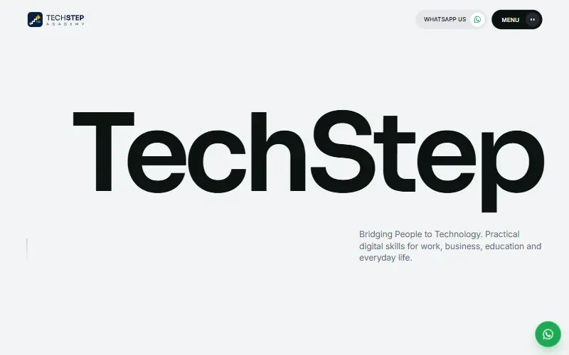 The TechStep Academy website homepage