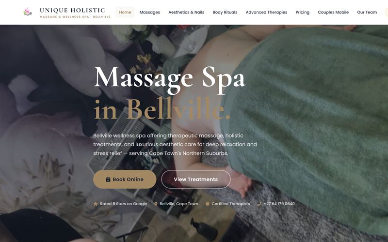 The Unique Holistic Mass website homepage